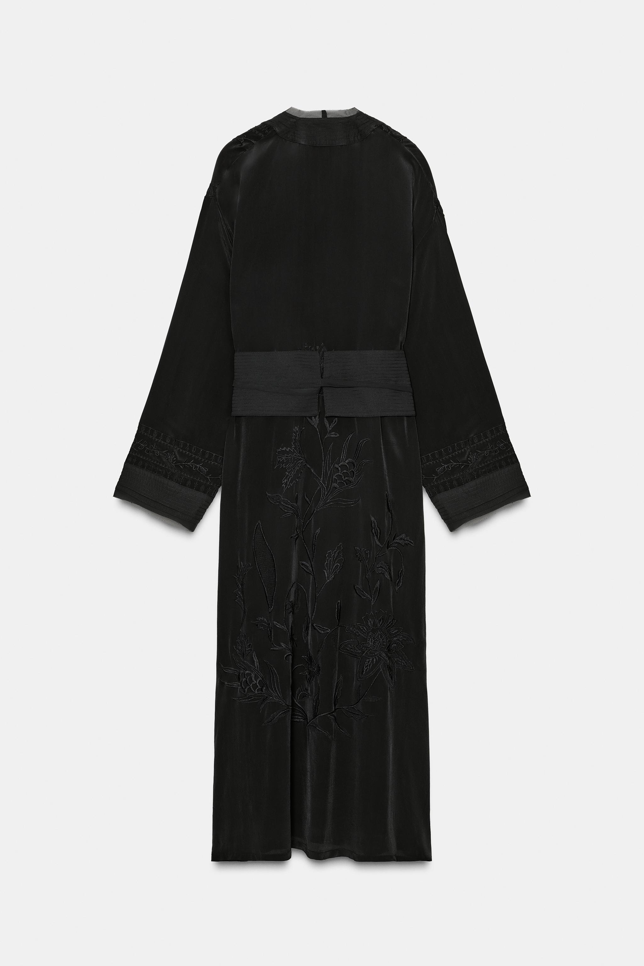 KIMONO RICAMATO FUSCIACCA ZW COLLECTION LIMITED EDITION Nero