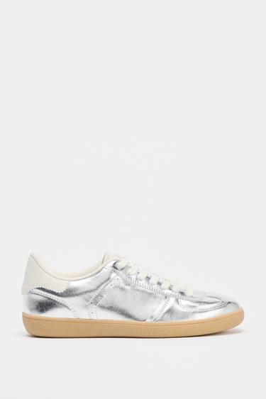METALLIC EFFECT TRAINERS - Silver by Zara - Image 0