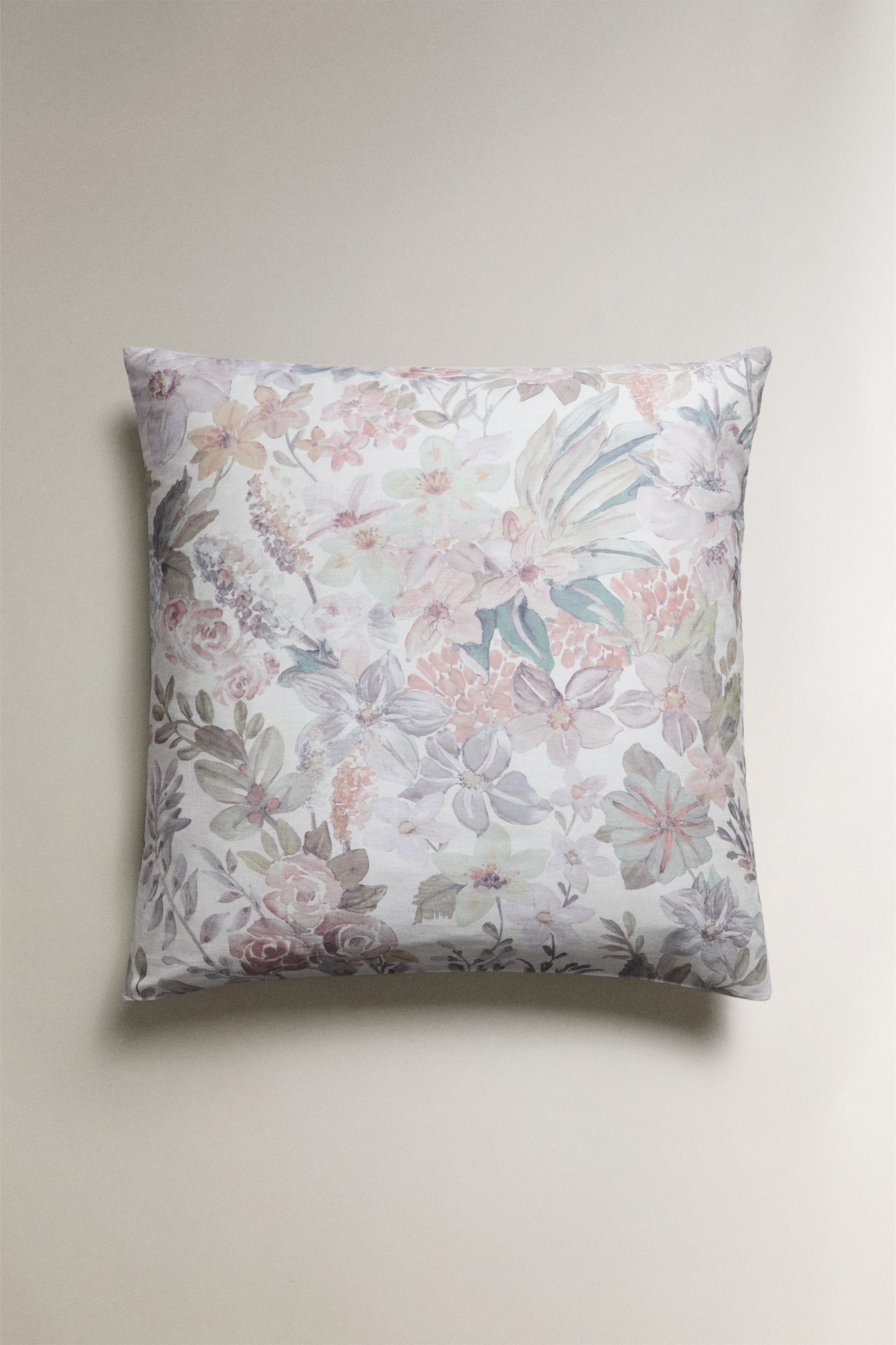 FLORAL PRINT SATEEN PILLOWCASE