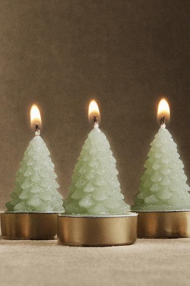 PACK OF CHRISTMAS TREE CANDLES (PACK OF 6) - Light green by Zara - Image 4