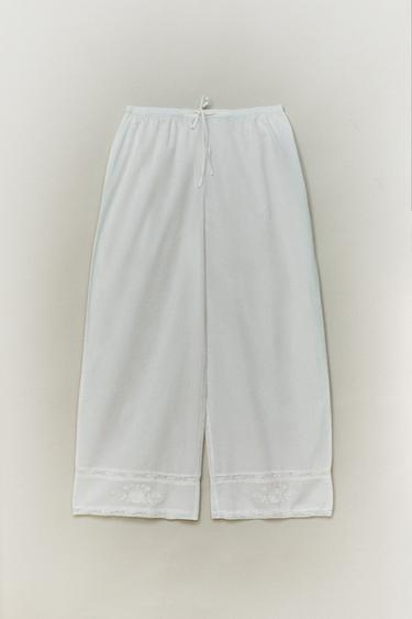 LACE TROUSERS - White by Zara - Image 4