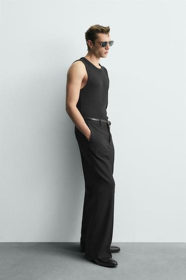 SLIM FIT TANK TOP - Black by Zara - Image 3
