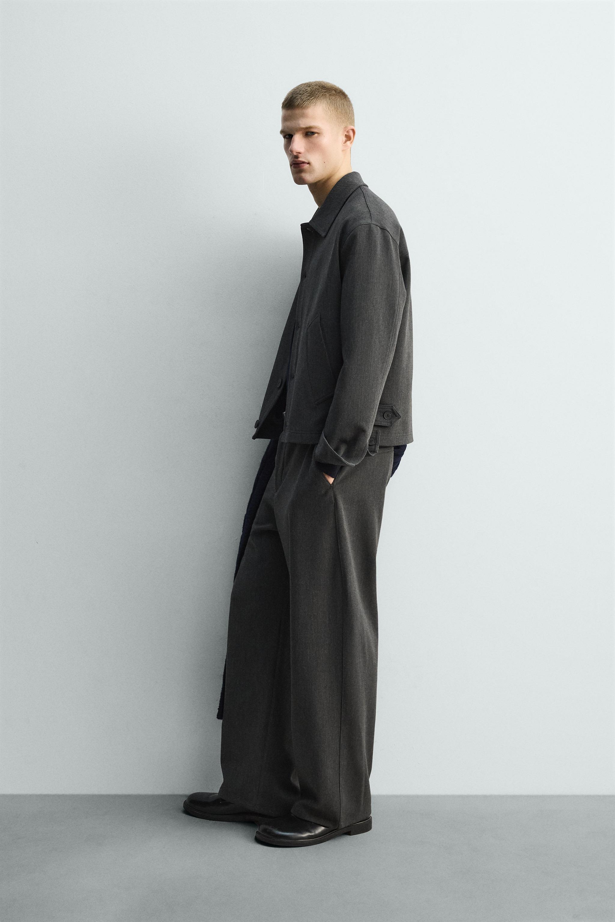 テクスチャー シャツジャケット - ダークグレー | ZARA Japan / 日本