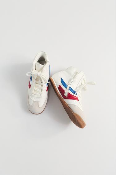 ВИСОКІ КРОСІВКИ В СТИЛІ РЕТРО - Білий Zara