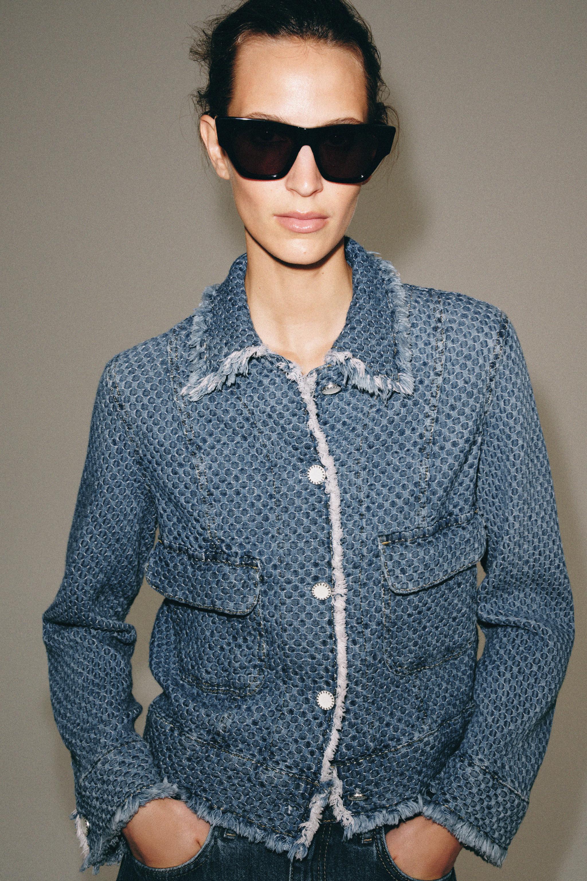 Zara ZW COLLECTION DENIM CEKET görsel 2