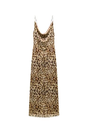 PRINTED TULLE DRESS
