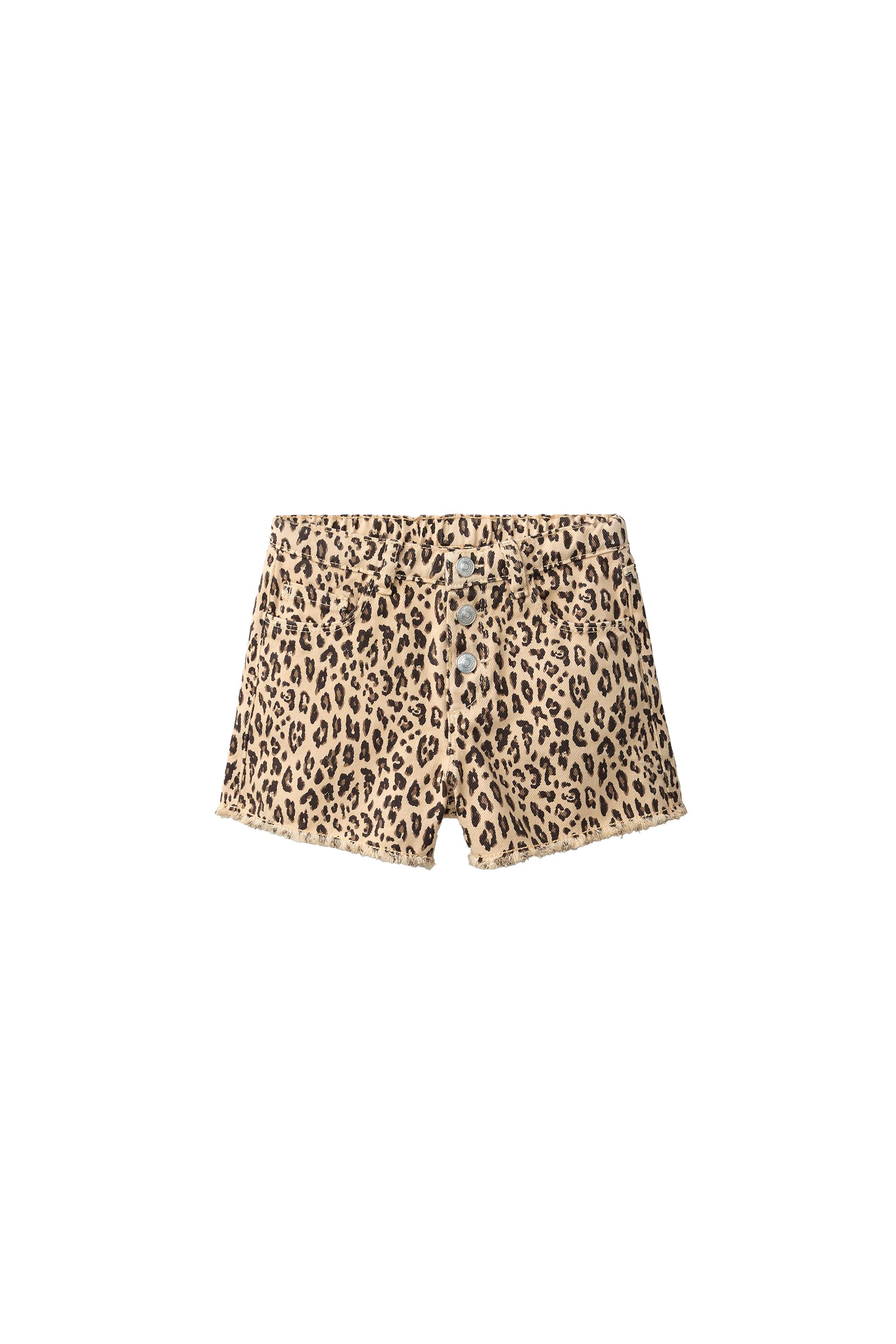 ANIMAL PRINT SHORTS - Brown | ZARA United States