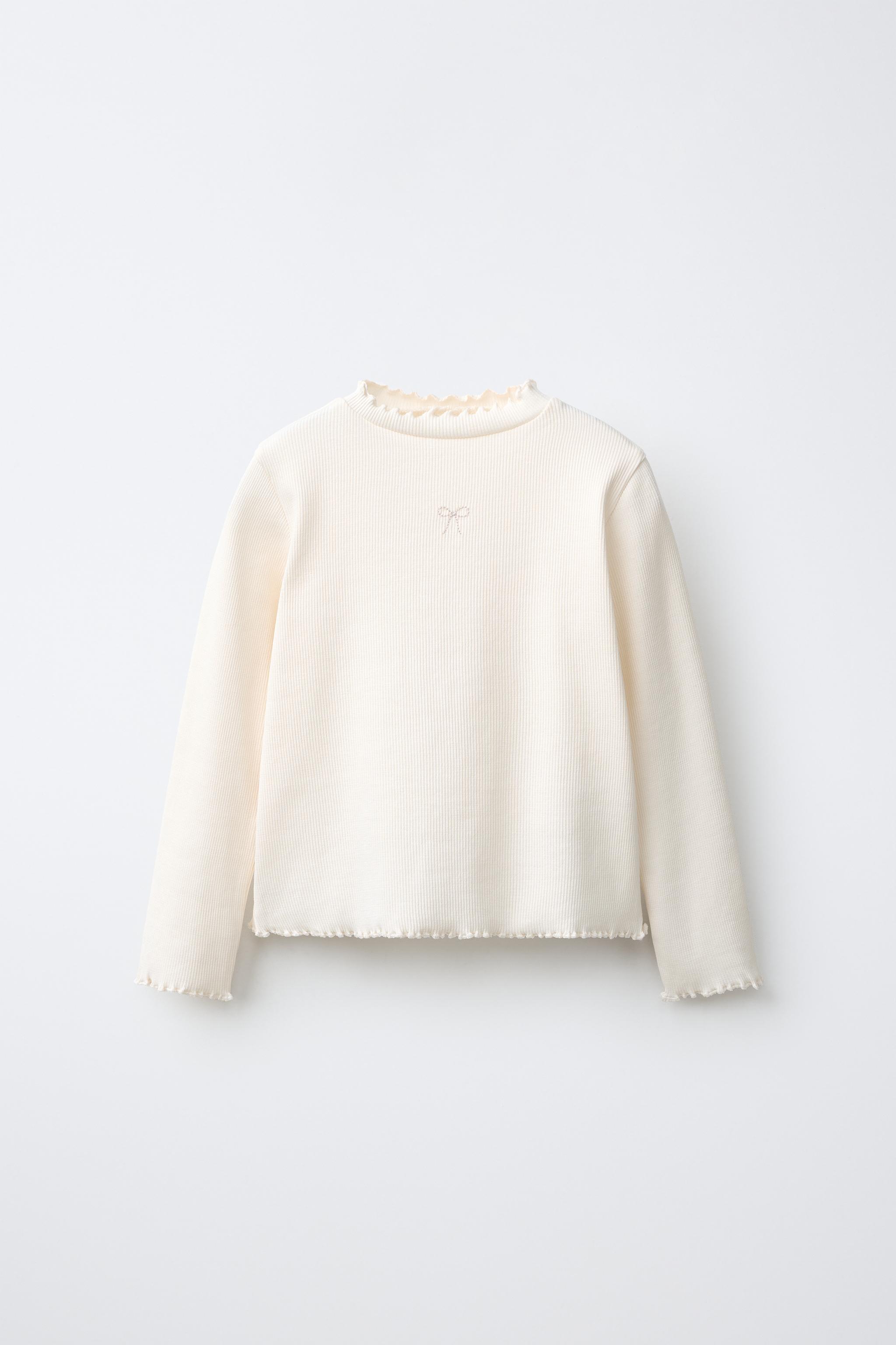 EMBROIDERED RIBBED T-SHIRT