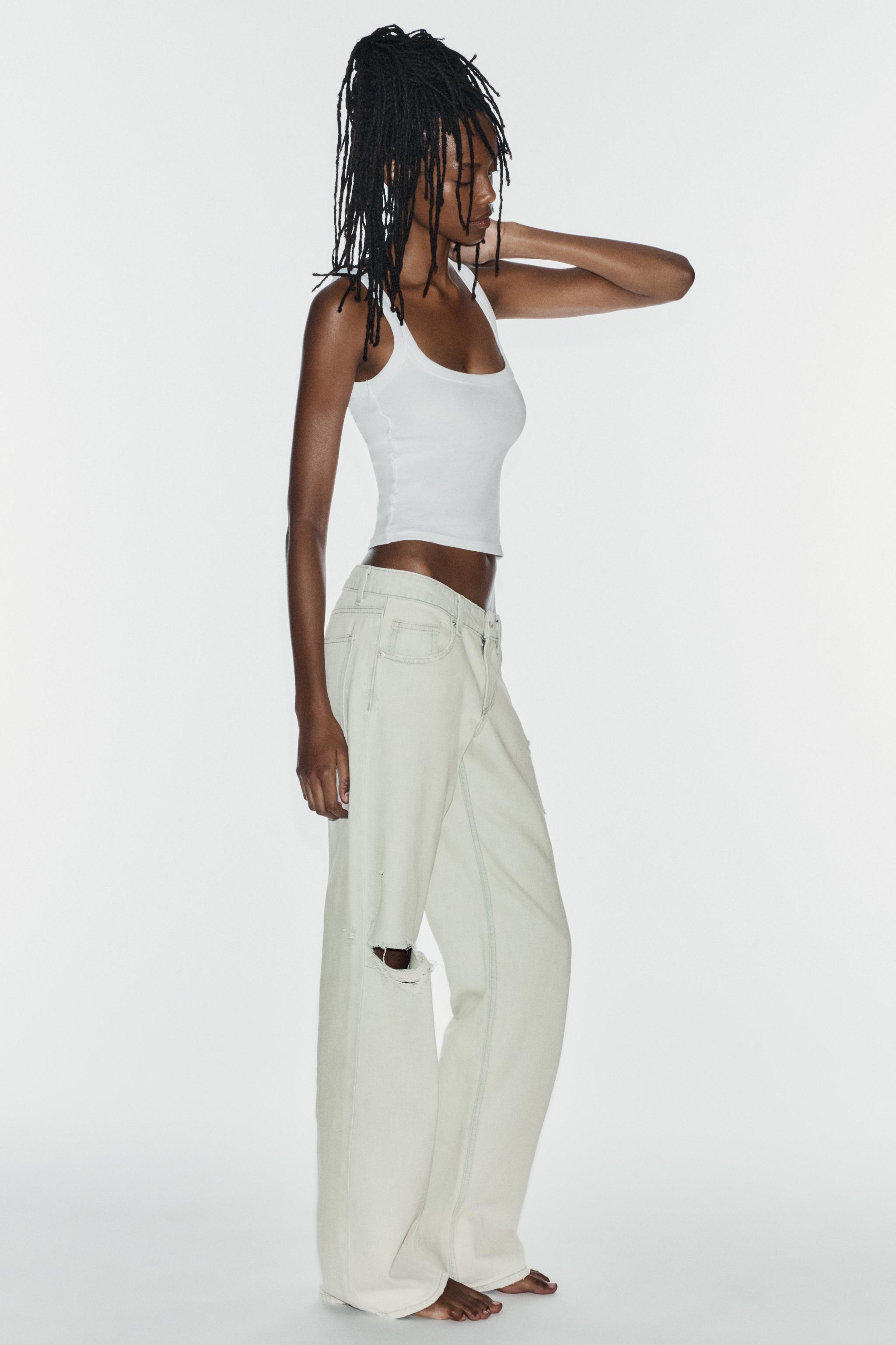 JEAN TRF WIDE LEG TAILLE BASSE