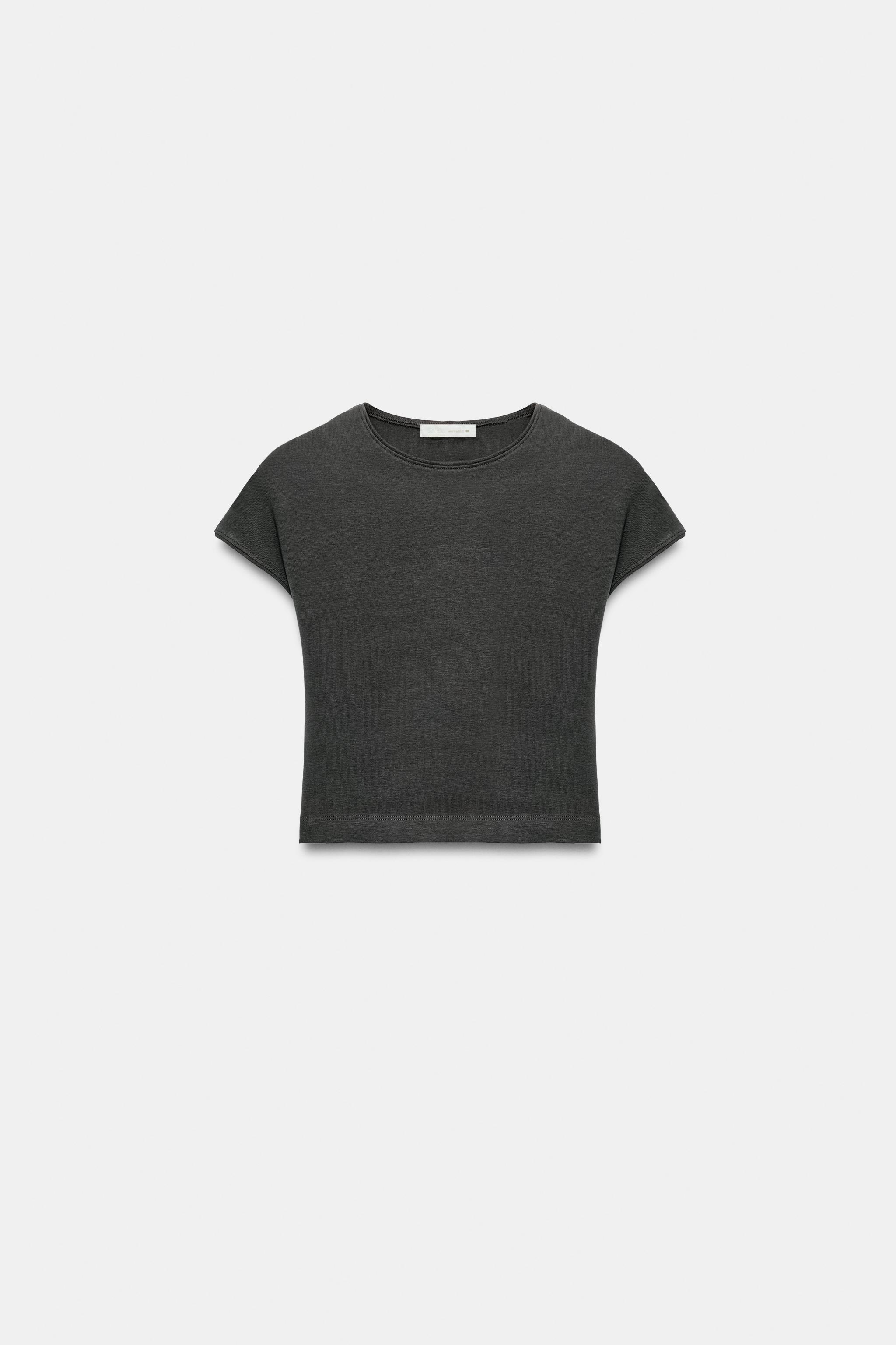 CROPPED SHORT SLEEVE T-SHIRT