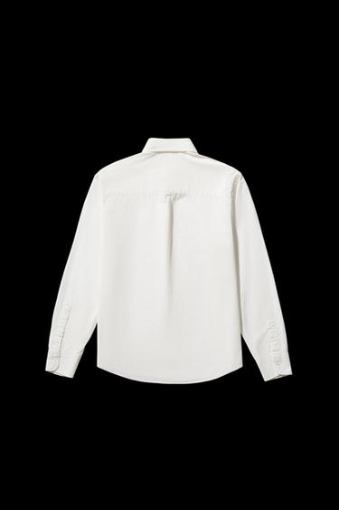 REGULAR FIT SHIRT WITH POCKET - White by Zara