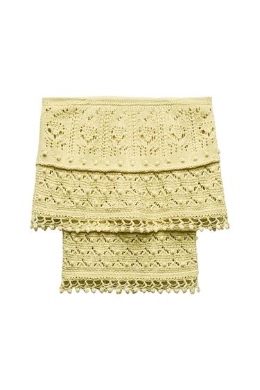 TEXTURED KNIT OFF-THE-SHOULDER TOP