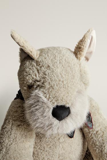 EXTRA LARGE CHRISTMAS DOG SOFT TOY — Grey 2