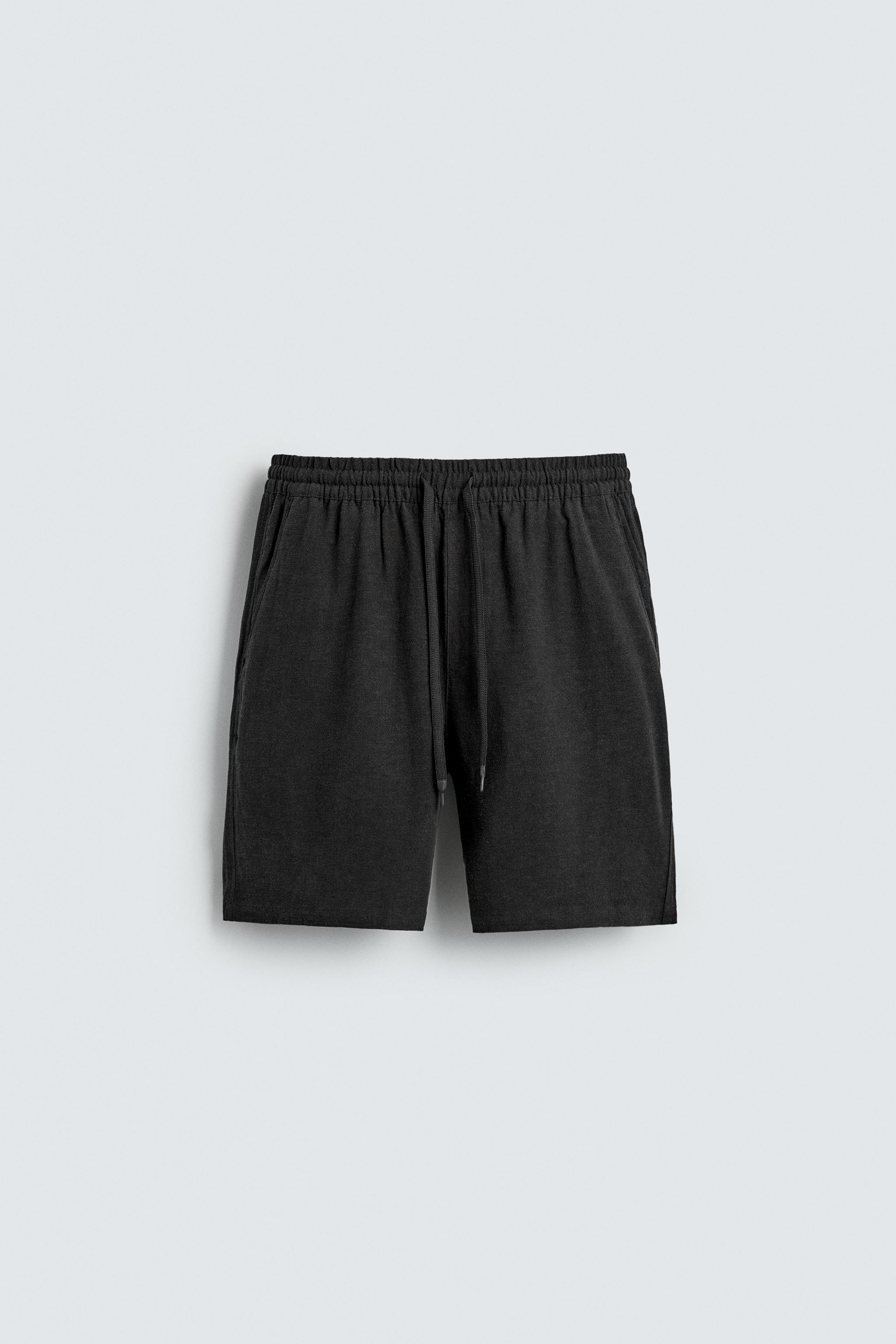 RELAXED FIT VISCOSE - LINEN SHORTS