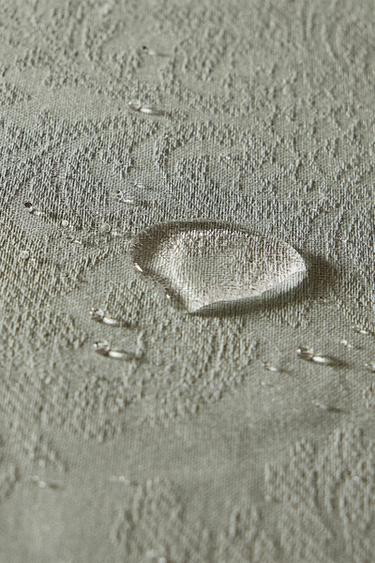 Zara RESIN-COATED COTTON TABLECLOTH - Bluish