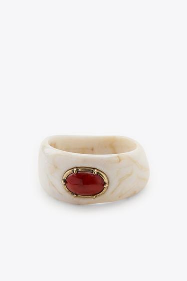 LOT DE BRACELETS EN RÉSINE ET MÉTAL - Crème de Zara - Image 3