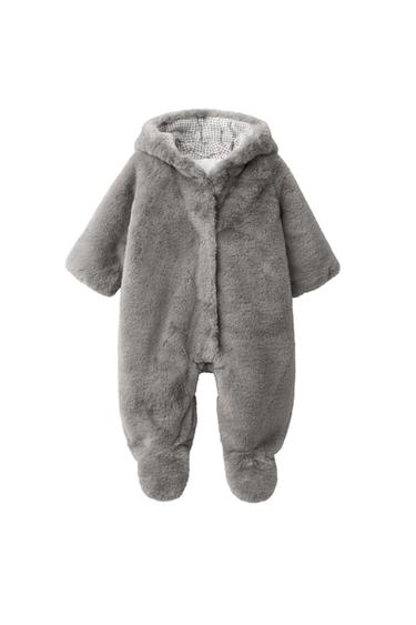 FAUX-FUR EAR HOODIE — Mink 1