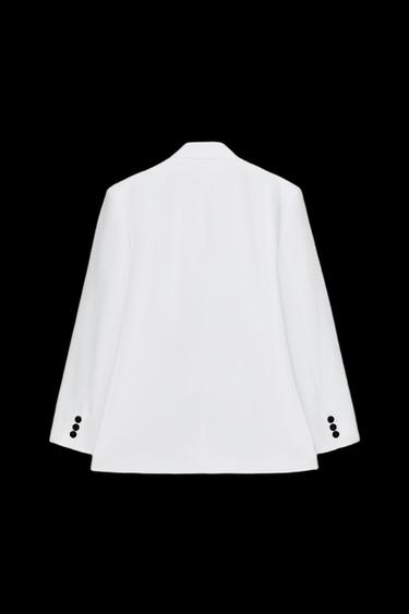 DOPPELREIHIGER OVERSIZE-BLAZER MIT SCHULTERPOLSTERN - Weiß von Zara