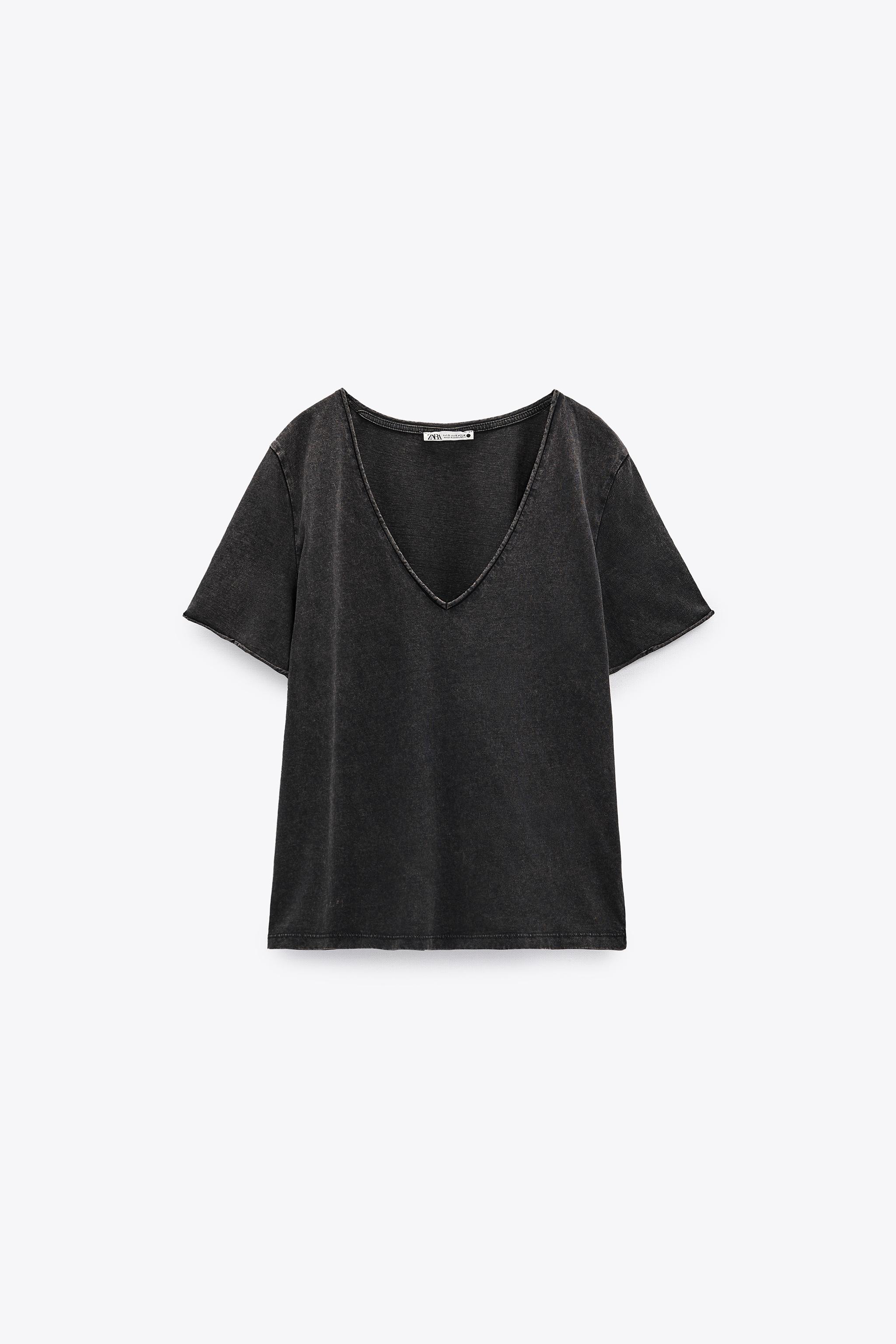 Zara mujer best sale camisetas manga corta