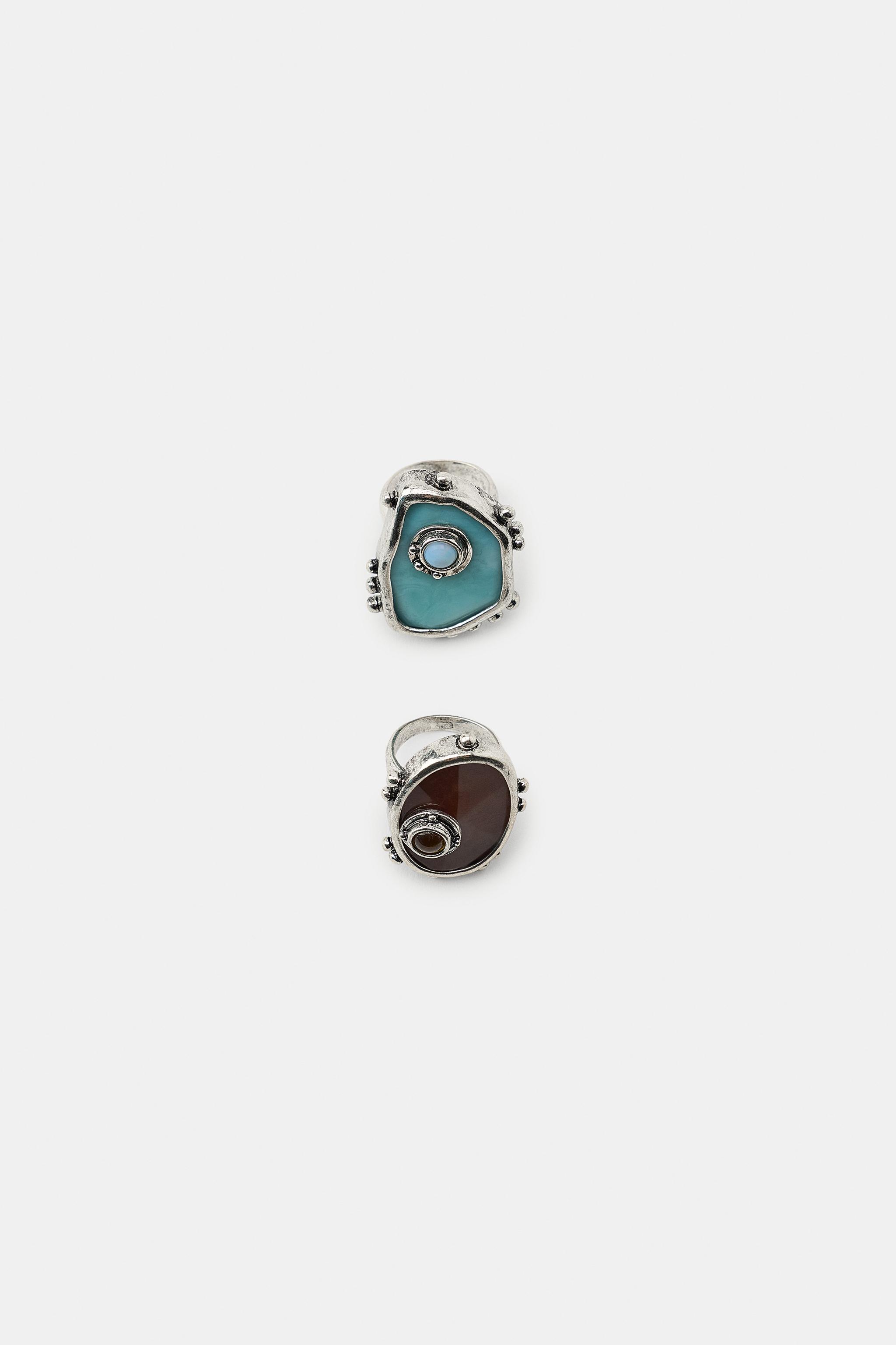 2-PACK METAL RINGS WITH WESTERN DETAIL