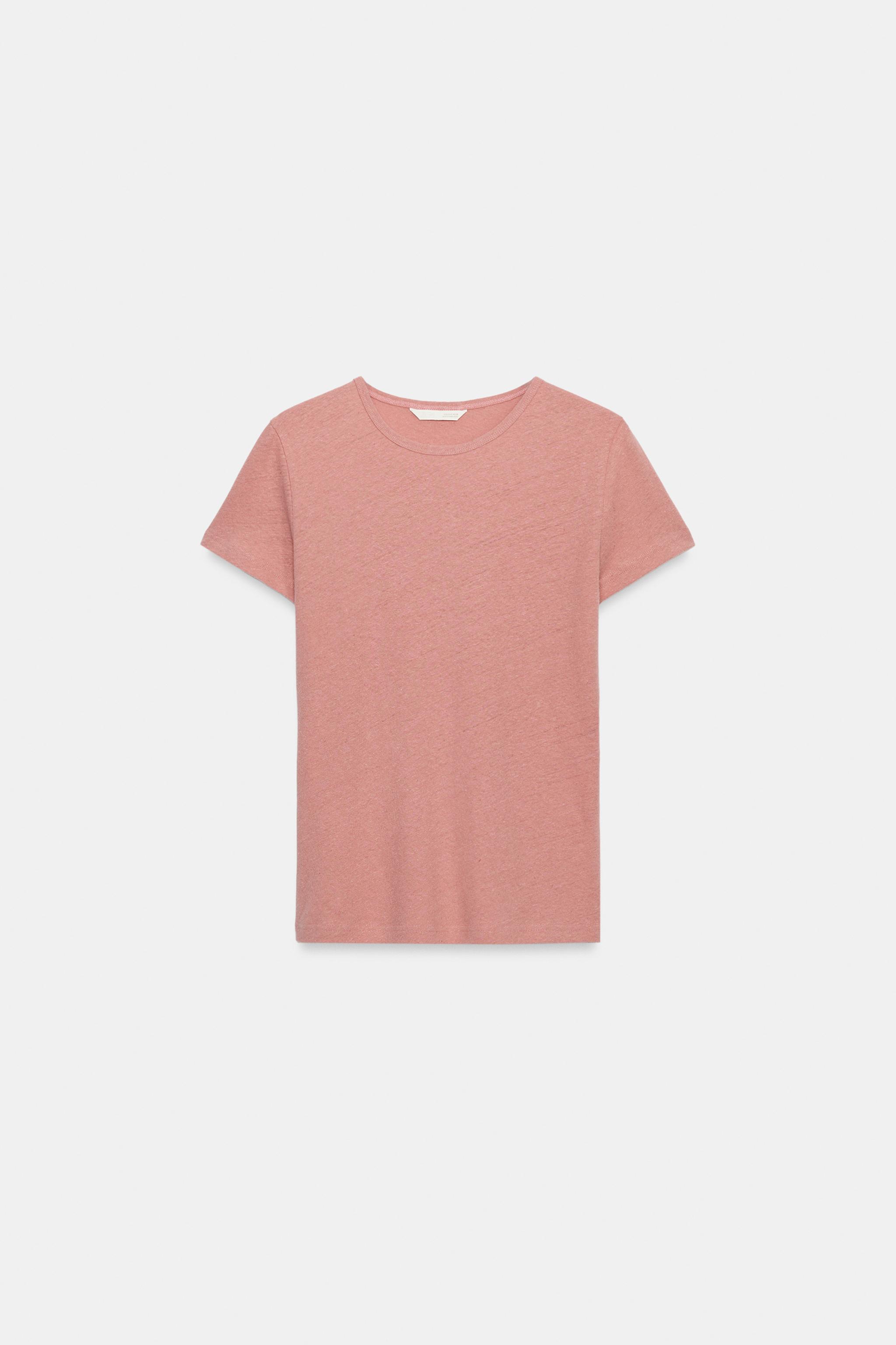 LINEN BLEND SHORT SLEEVE T-SHIRT
