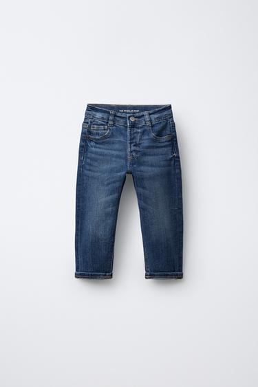 STRAIGHT FIT JEANS - Mid-blue by Zara