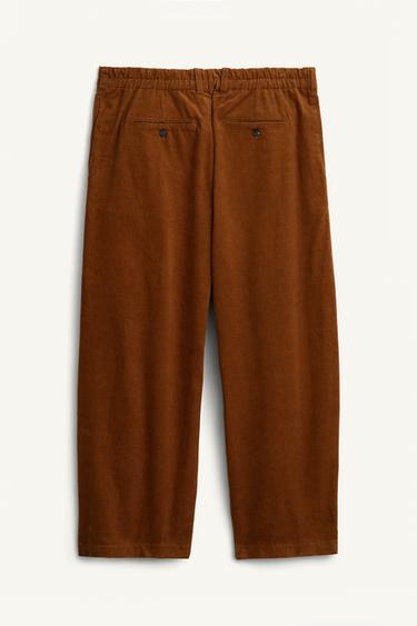 PANTALON DE COSTUME EN VELOURS CÔTELÉ LIMITED EDITION - Marron de Zara - Image 6