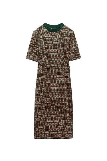 JACQUARD MIDI DRESS