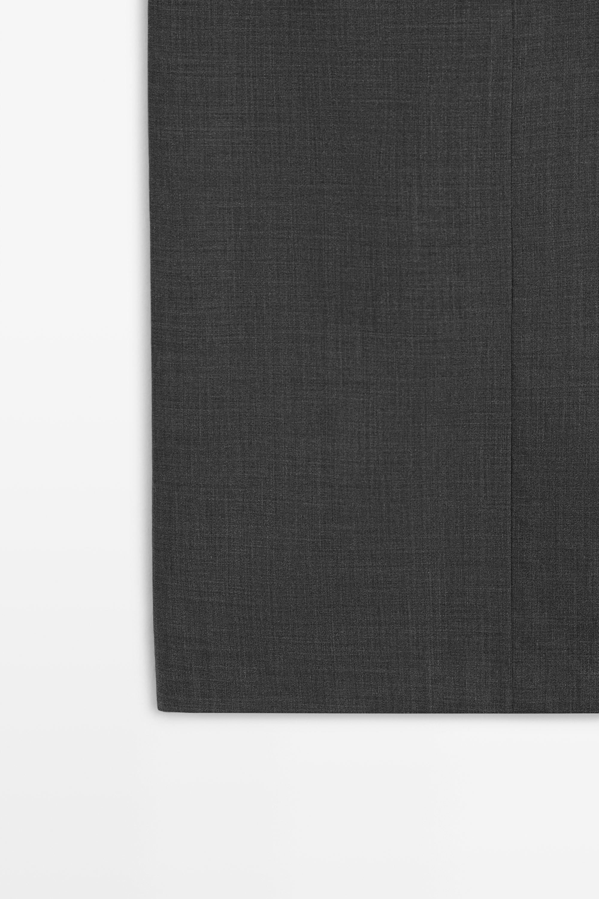 Straight wool-blend midi skirt