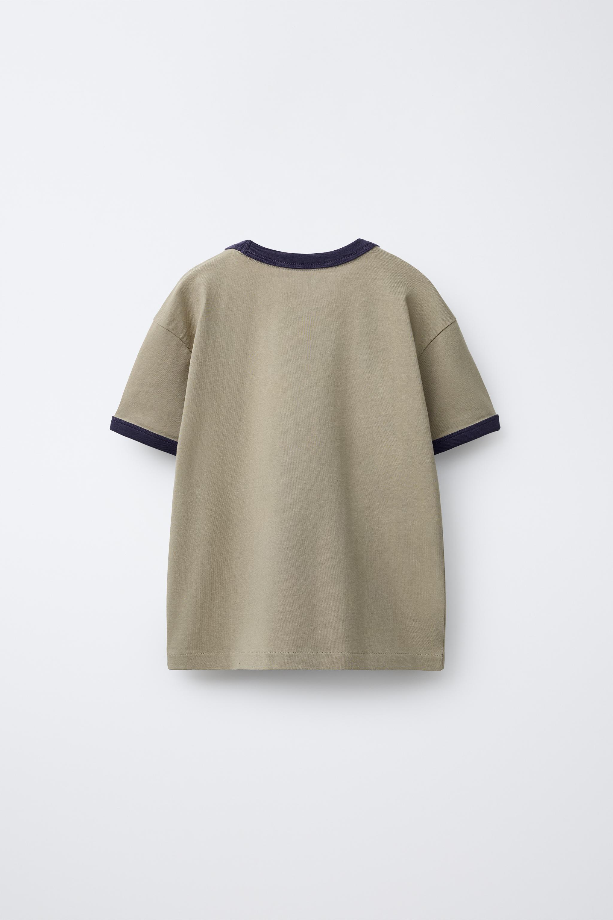 コントラストトリムTシャツ - ホワイト | ZARA Japan / 日本