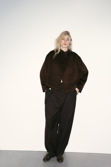 GEKREUZTE WEICHE JACKE - Dunkelbraun von Zara