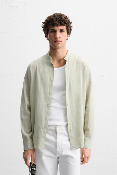 CREASED-EFFECT SHIRT - Khaki by Zara