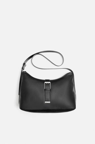BOLSA A TIRACOLO COM FIVELAS - Preto da Zara