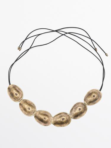 Cinturón almendra - Dorado de Zara
