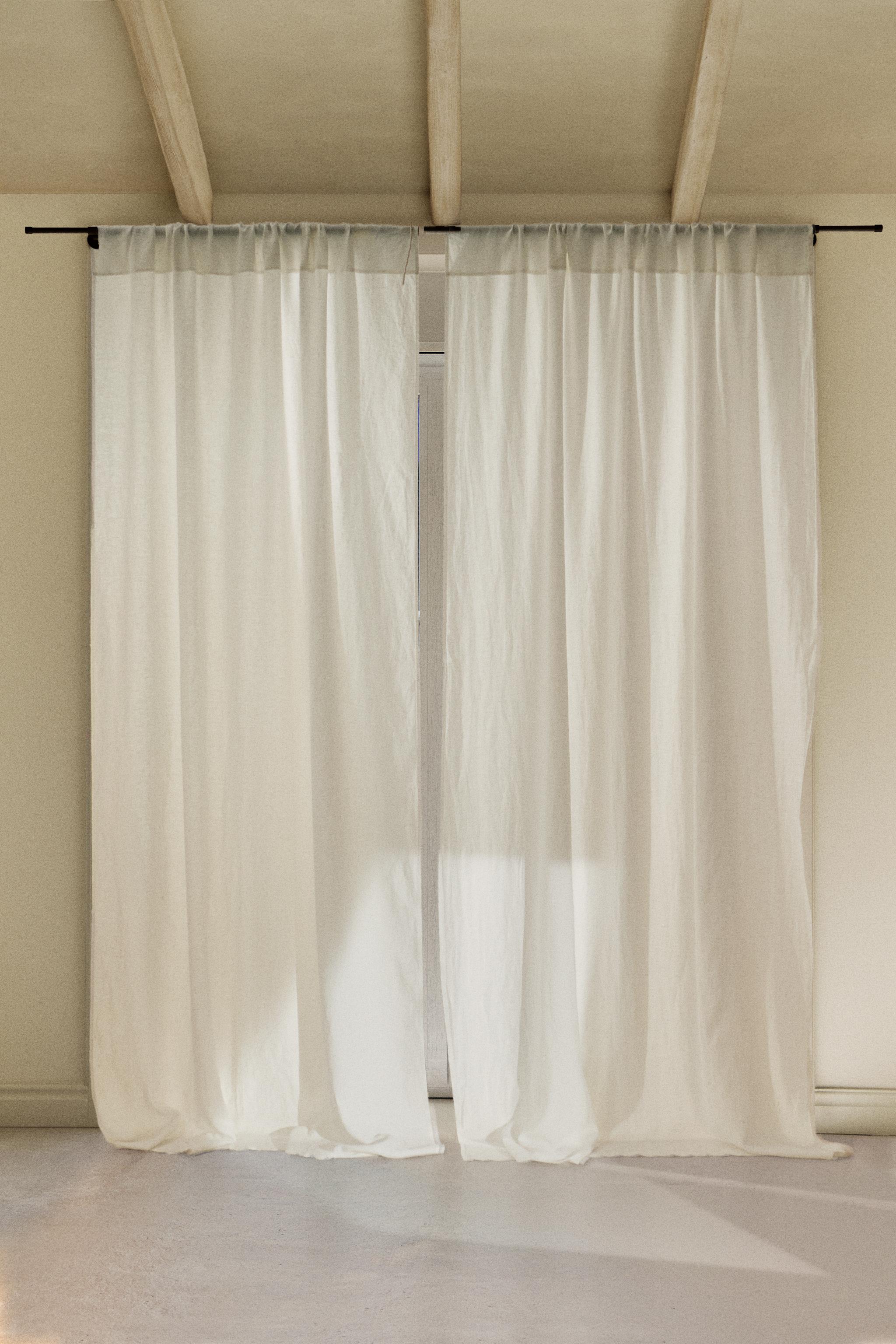 RIDEAU LIN BORD FESTONNÉ