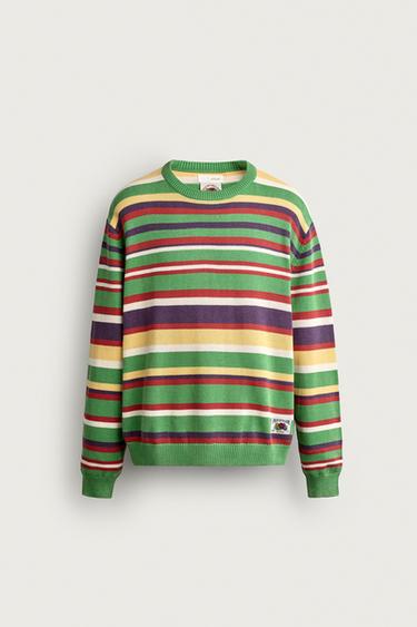 كنزة قطنية 100% بتطريز Fruit of the Loom™ - خطوط الخاص بـ Zara