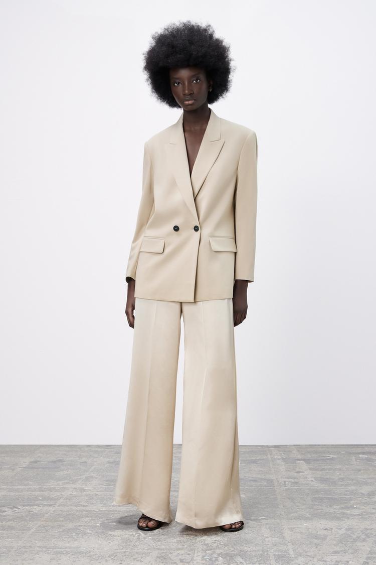 OVERSIZED DOUBLE BREASTED JACKET - Sand | ZARA United States