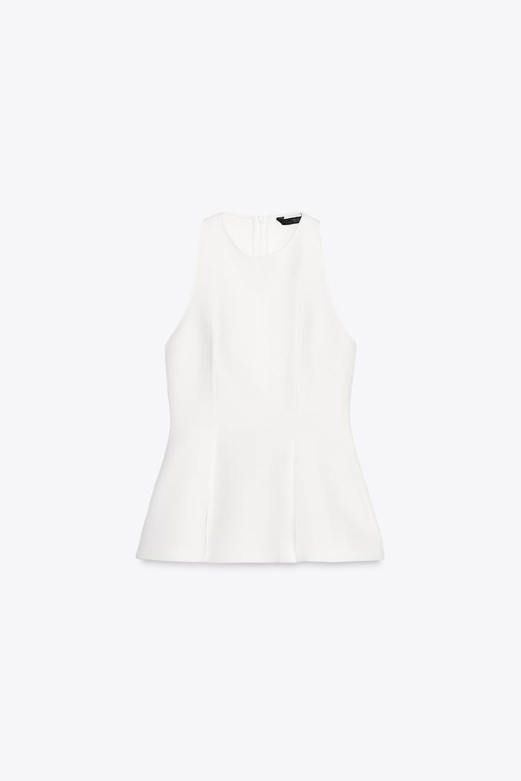 ZW COLLECTION PLEATED HALTER TOP - Ecru by Zara - Image 5