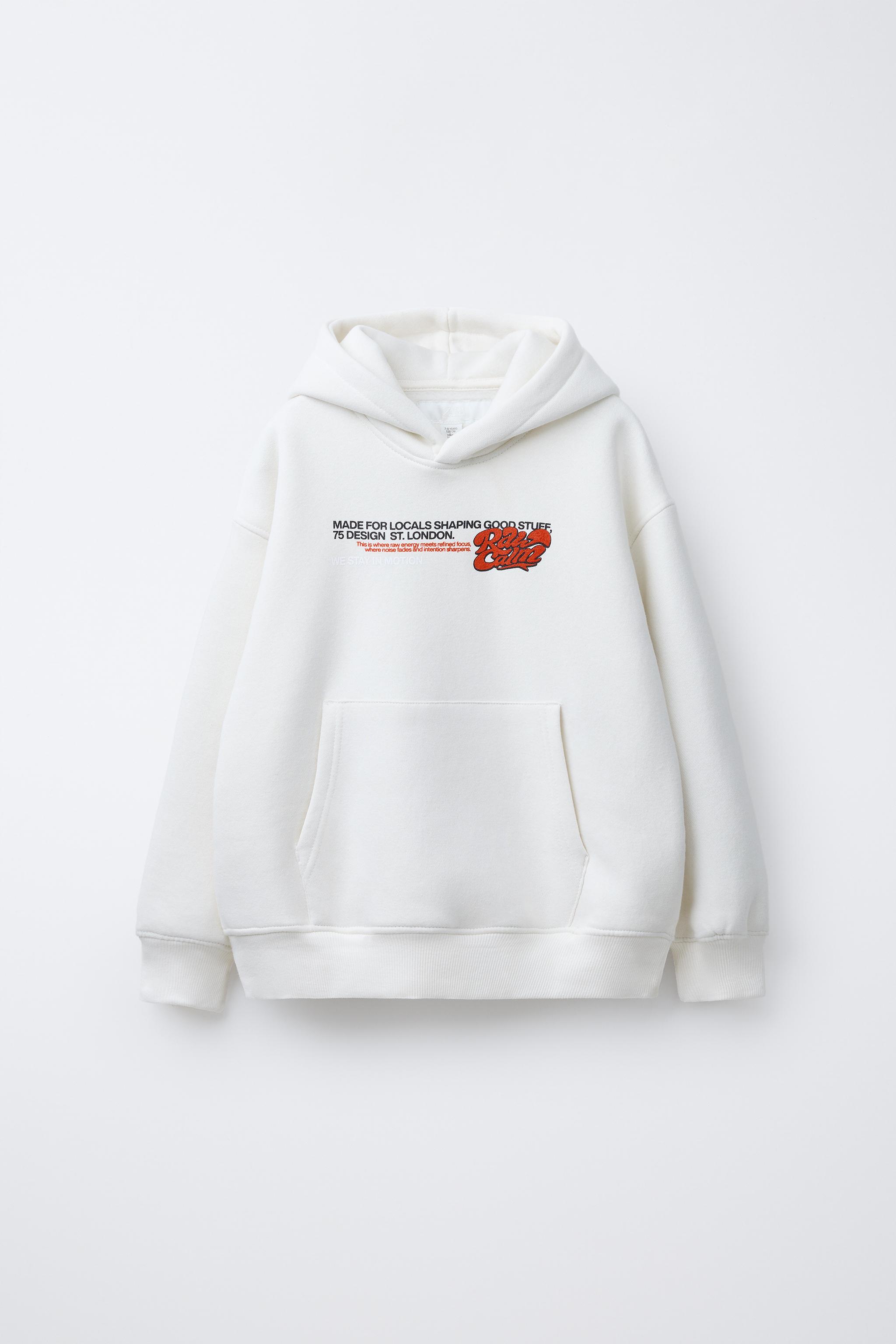HOODIE SWEATSHIRT WITH TEXT