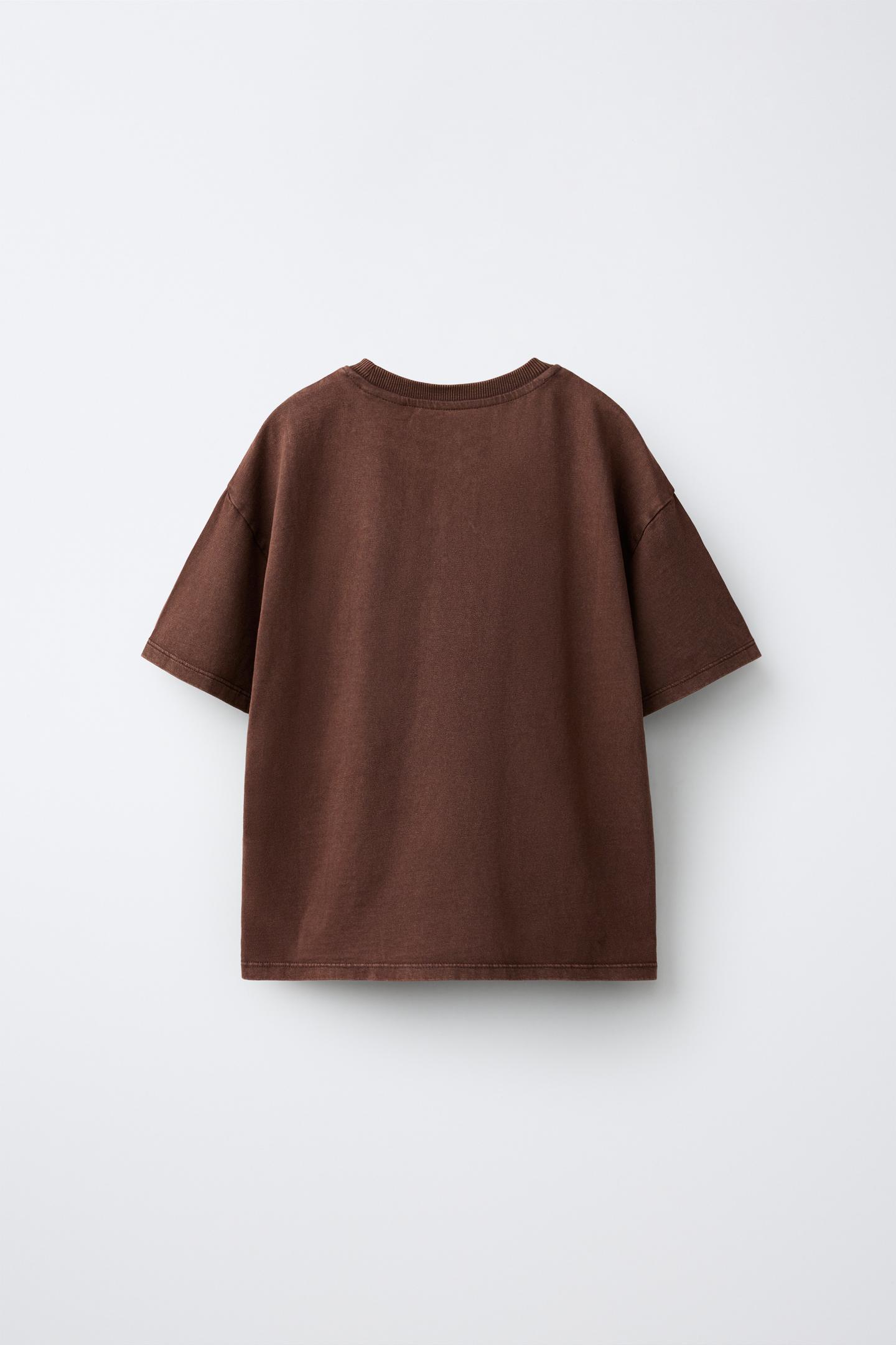 Детская футболка Zara Rolling Stones © Graphic, цвет: Коричневый — фото 3