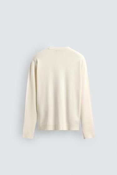 VISCOSE BLEND JUMPER - Oyster-white by Zara - Image 1