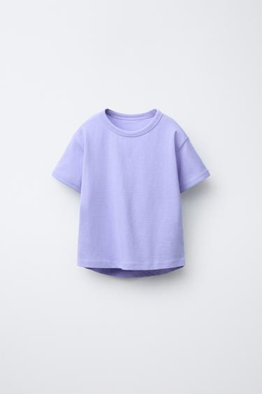 Zara PLAIN T-SHIRT - Blue / Lavender