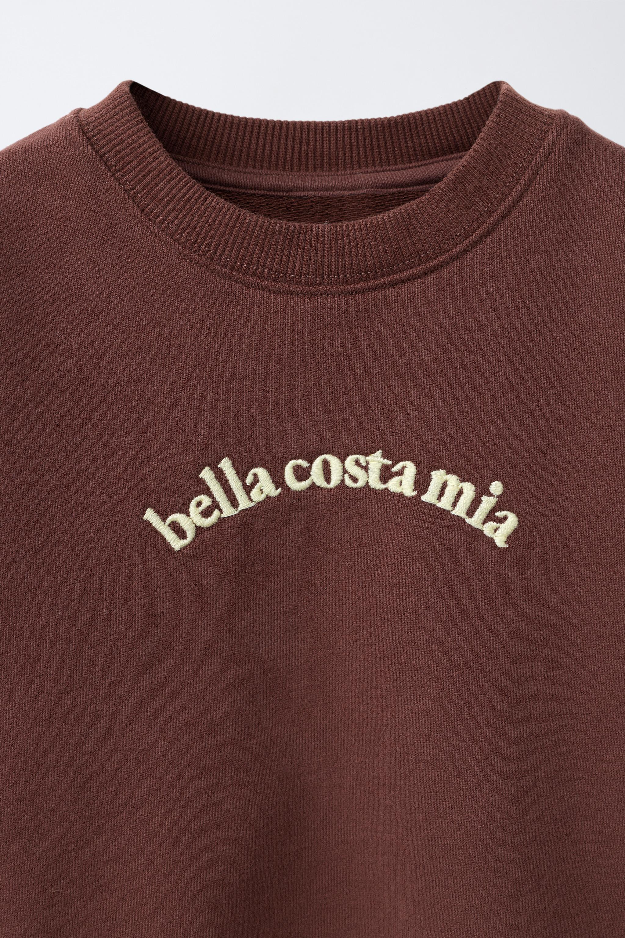 EMBROIDERED TEXT SWEATSHIRT