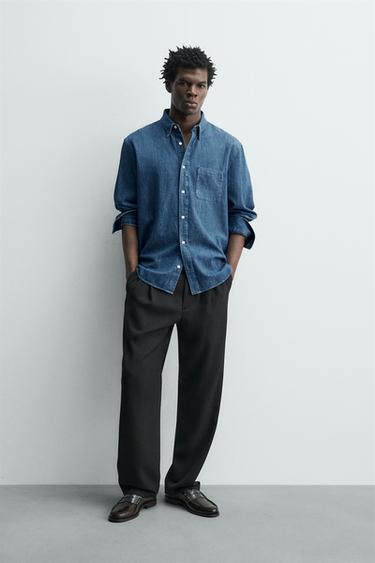 CHEMISE EN DENIM SELVEDGE - Bleu de Zara - Image 0