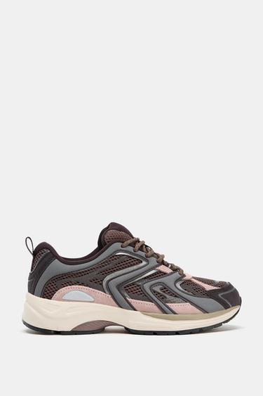 COLOUR BLOCK TRAINERS - Brown by Zara