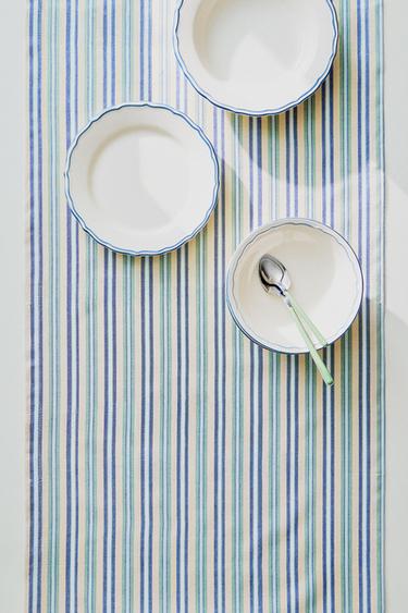 STRIPED TABLE RUNNER - Blue by Zara