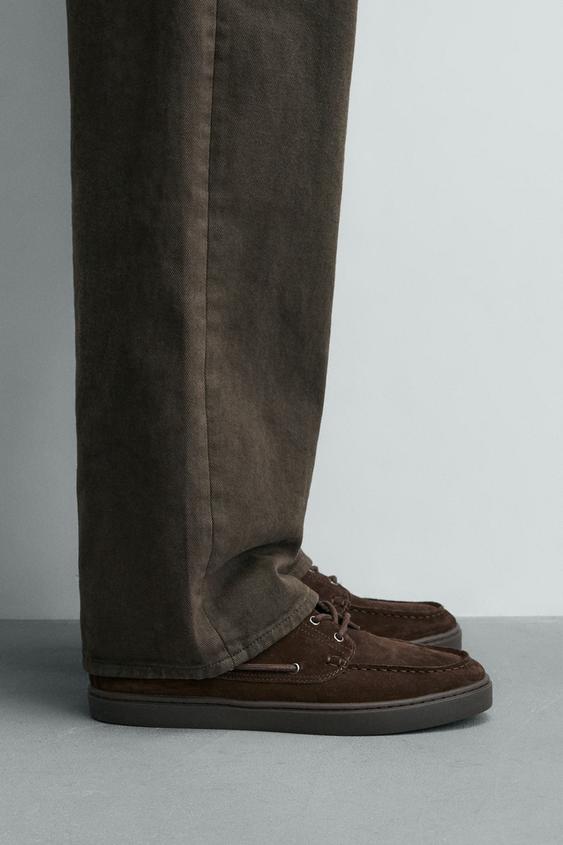 ZAPATO NÁUTICO PIEL - Marrón de Zara - Imagen 0