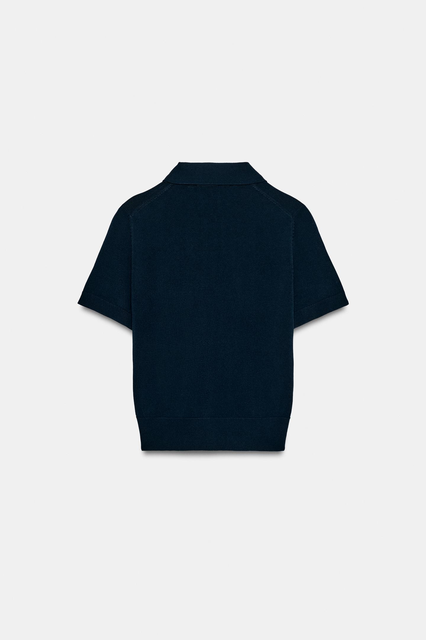 Женский кардиган Zara Short Sleeve Knit, цвет: Тёмно-синий — фото 7