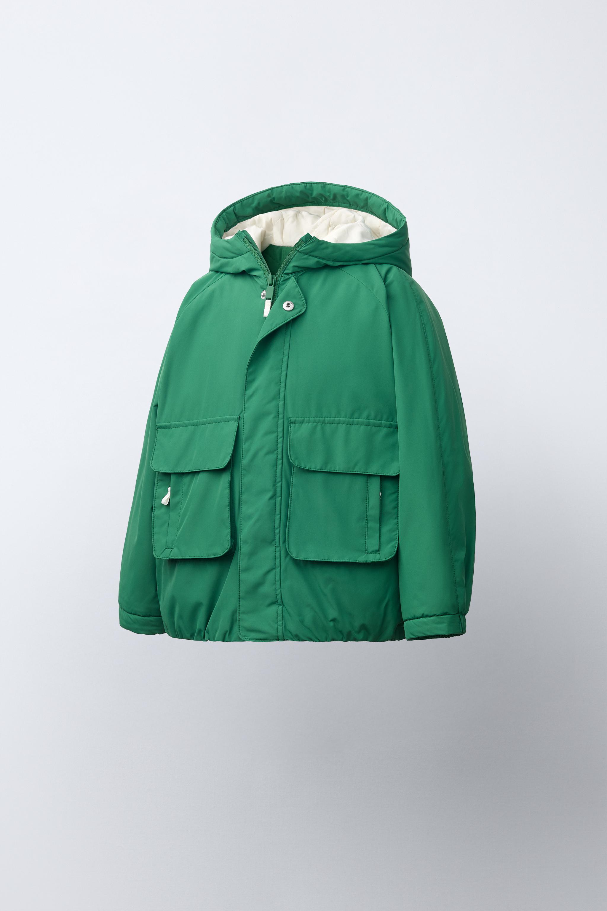 Детские куртки Zara WATER REPELLENT CONTRAST DETAIL PARKA — фото 3