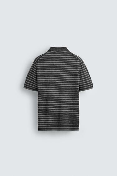 POLO EN MAILLE LIN ET COTON - rayures de Zara - Image 7